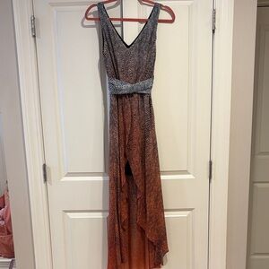 Guess Pink and Blue High Low Dress